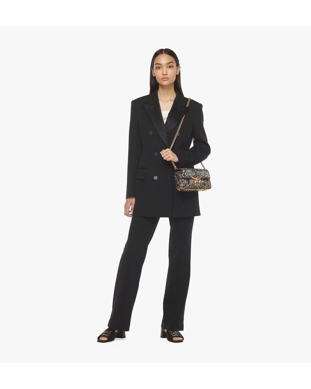 MCM Metallic Himmel Sequin Shoulder Bag