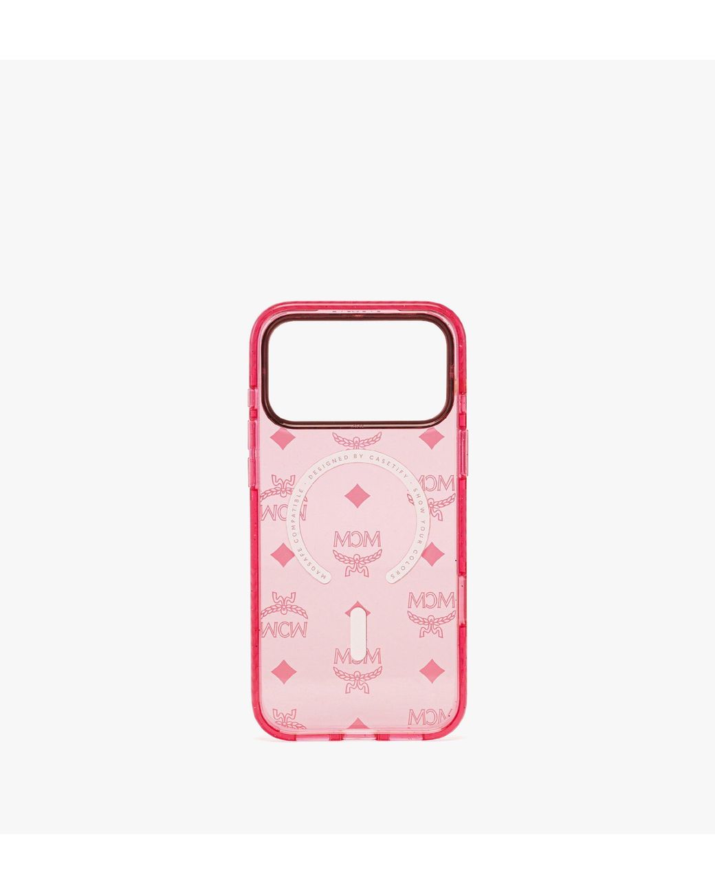 MCM Iphone 17 Pro Max X Casetify Monogram Impact Iphone Case In Pink MCM Iphone 17 Pro Max X Casetify Monogram Impact Iphone Case In Pink