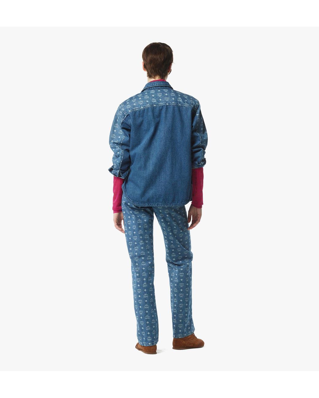 MCM Blue Monogram Jacket