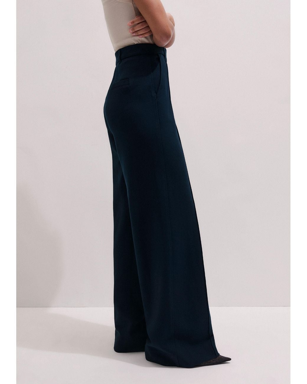 ME+EM Blue Luxe Travel Tailoring Pant