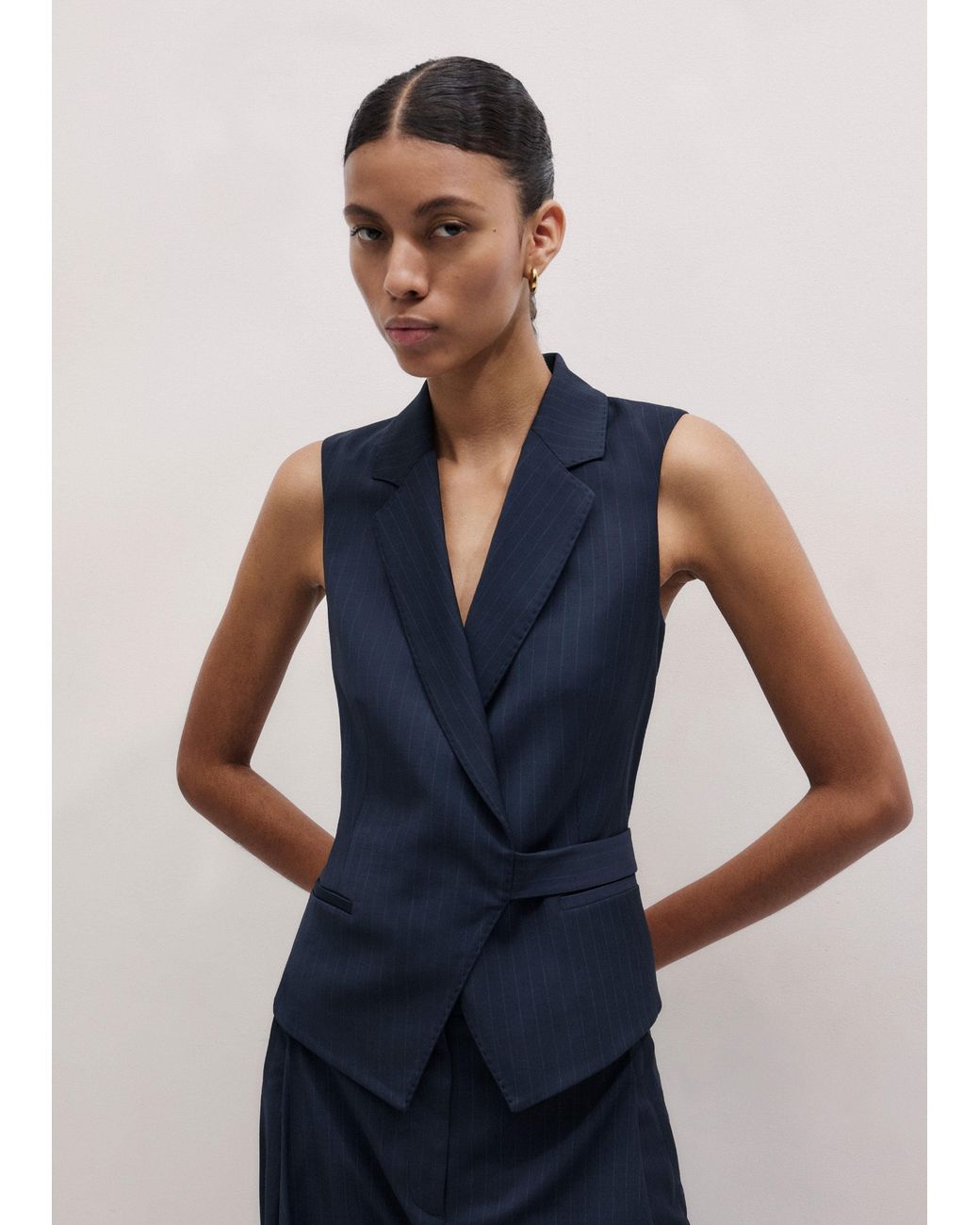 ME+EM Blue Wrap Vest