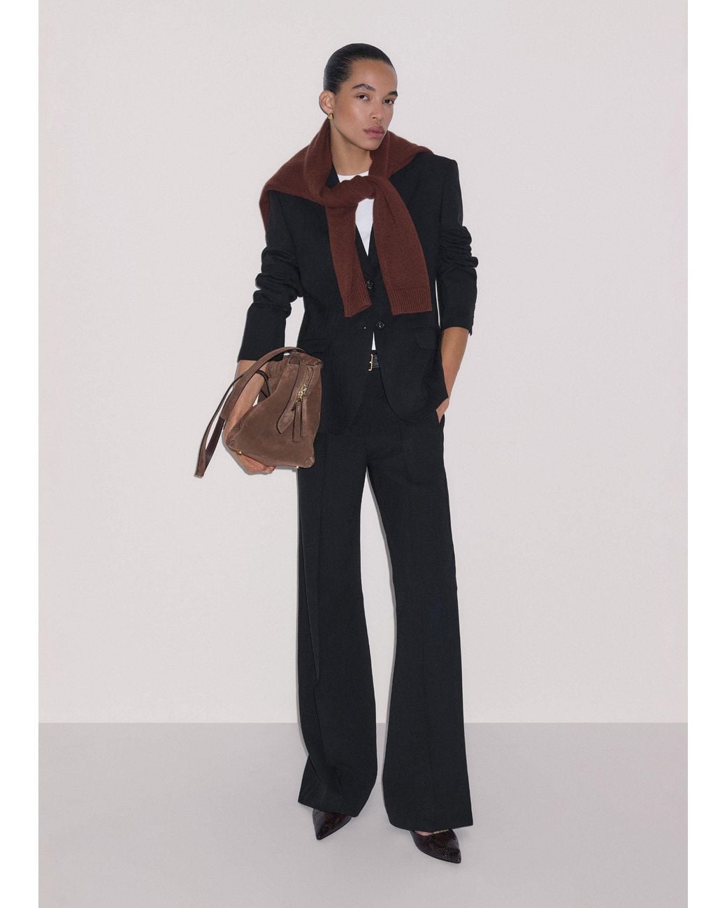 ME+EM Black Leg Elongator Pant