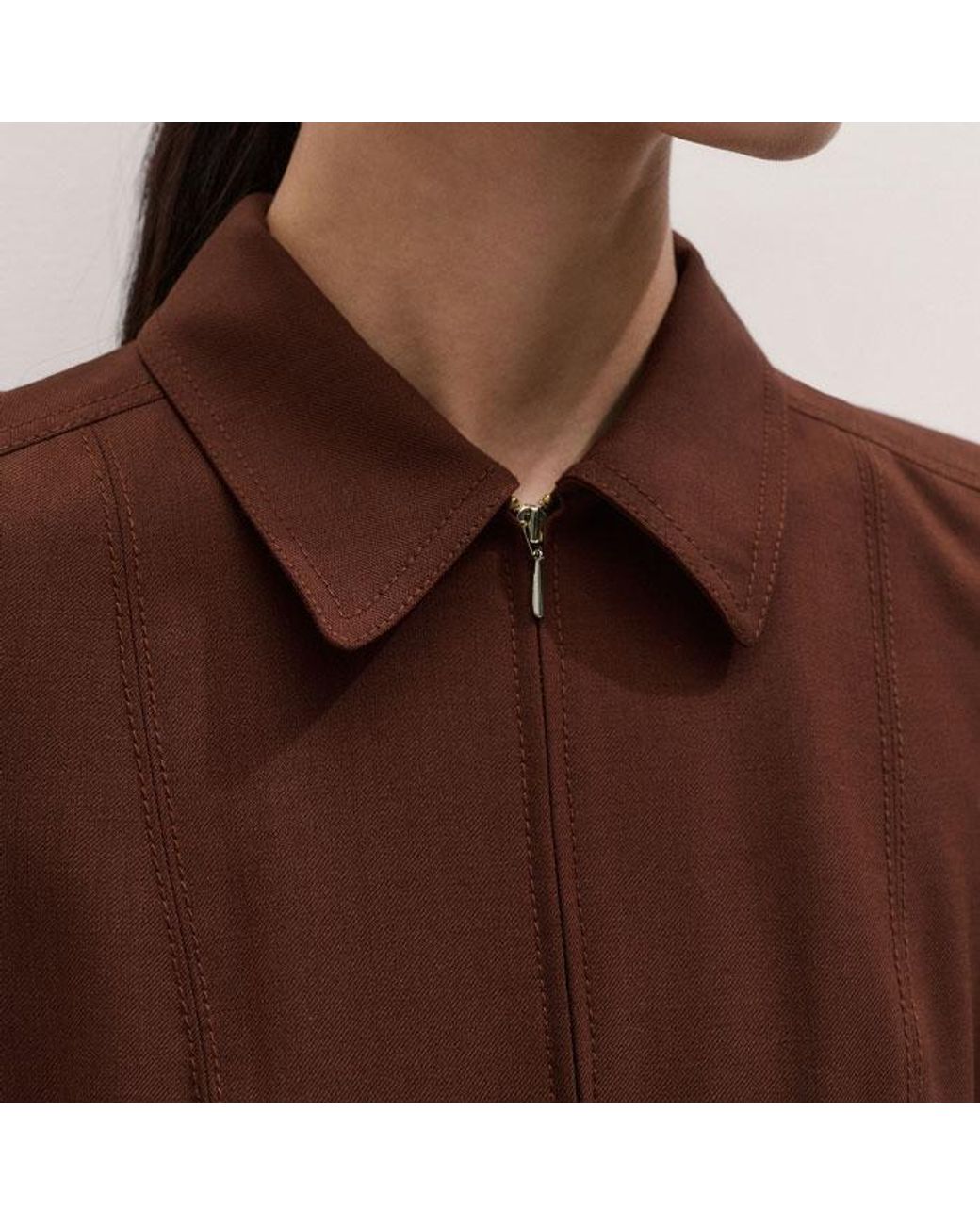 ME+EM Brown Fit And Flare Maxi Shirt Dress