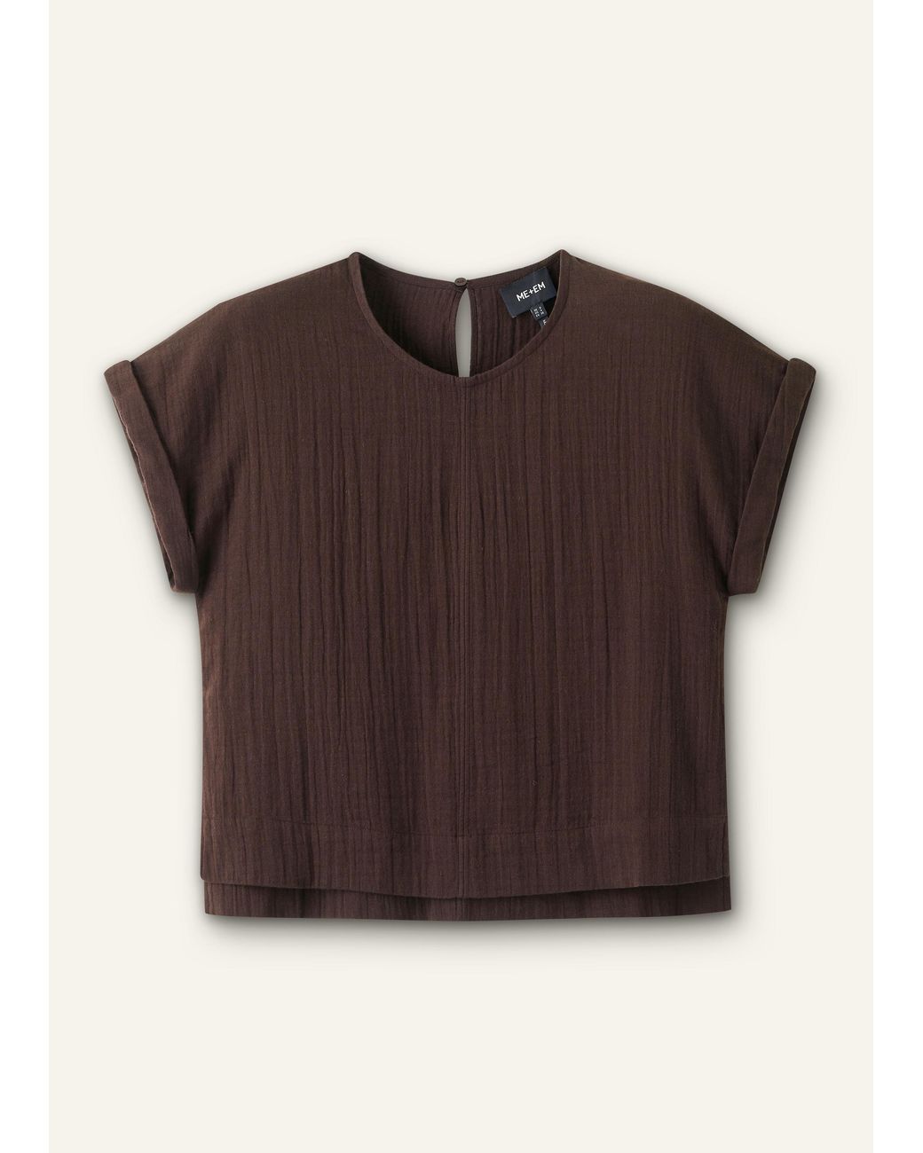 ME+EM Multicolor Cheesecloth T-Shirt