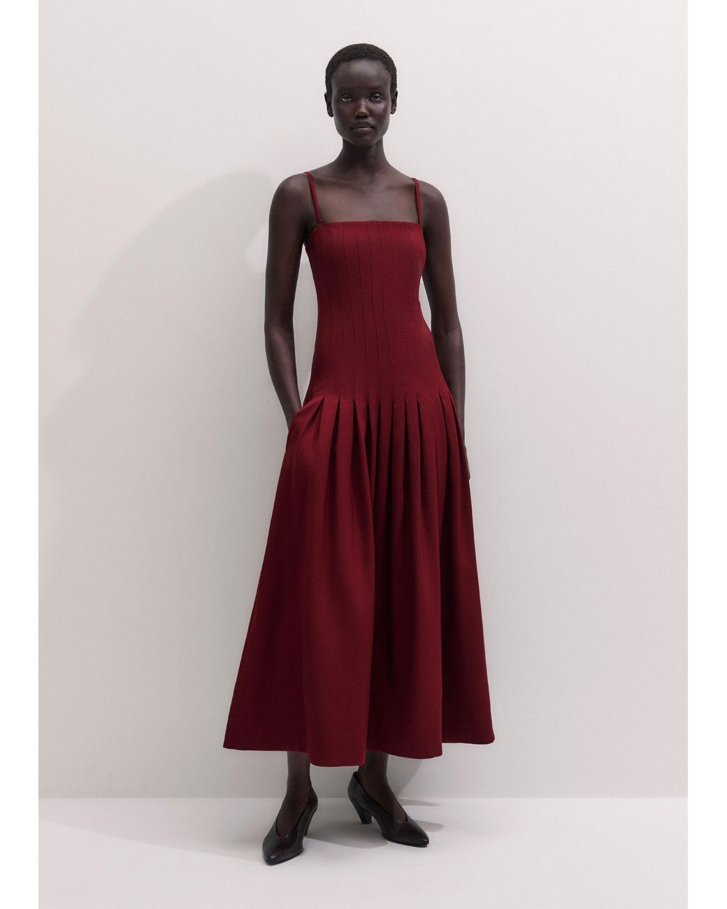 ME+EM Structured Strappy Maxi Dress