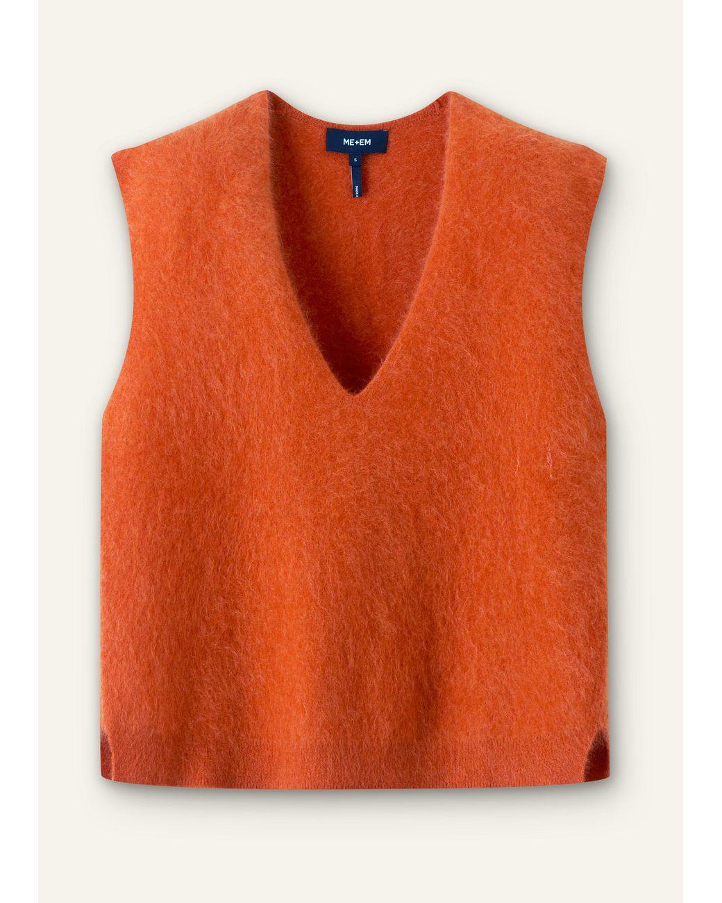 ME+EM Orange V-Neck Straight Vest