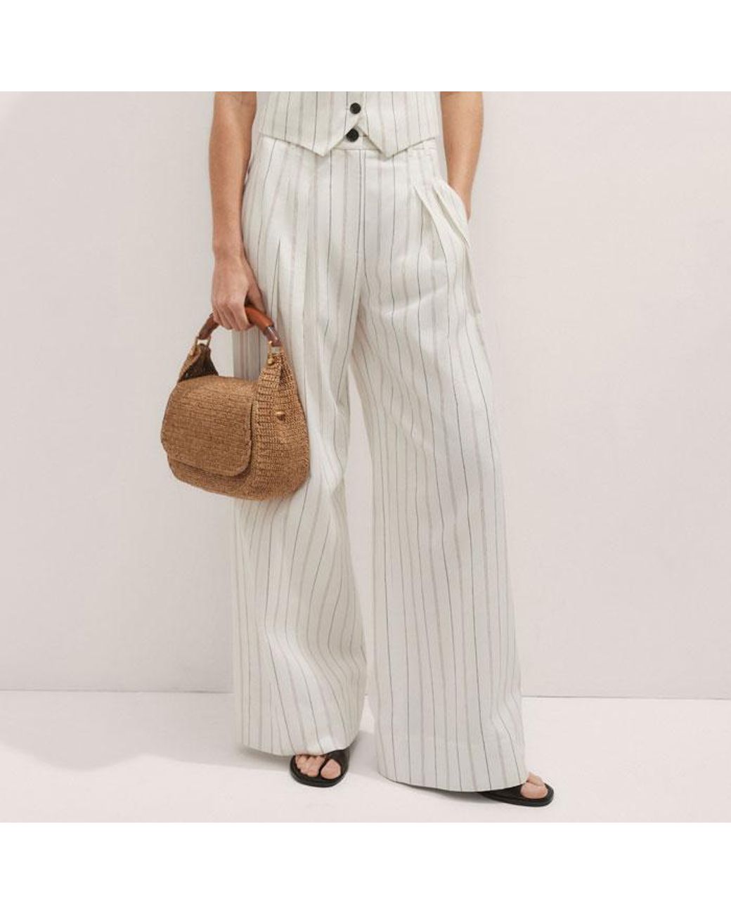 ME+EM White Tailored Waistcoat