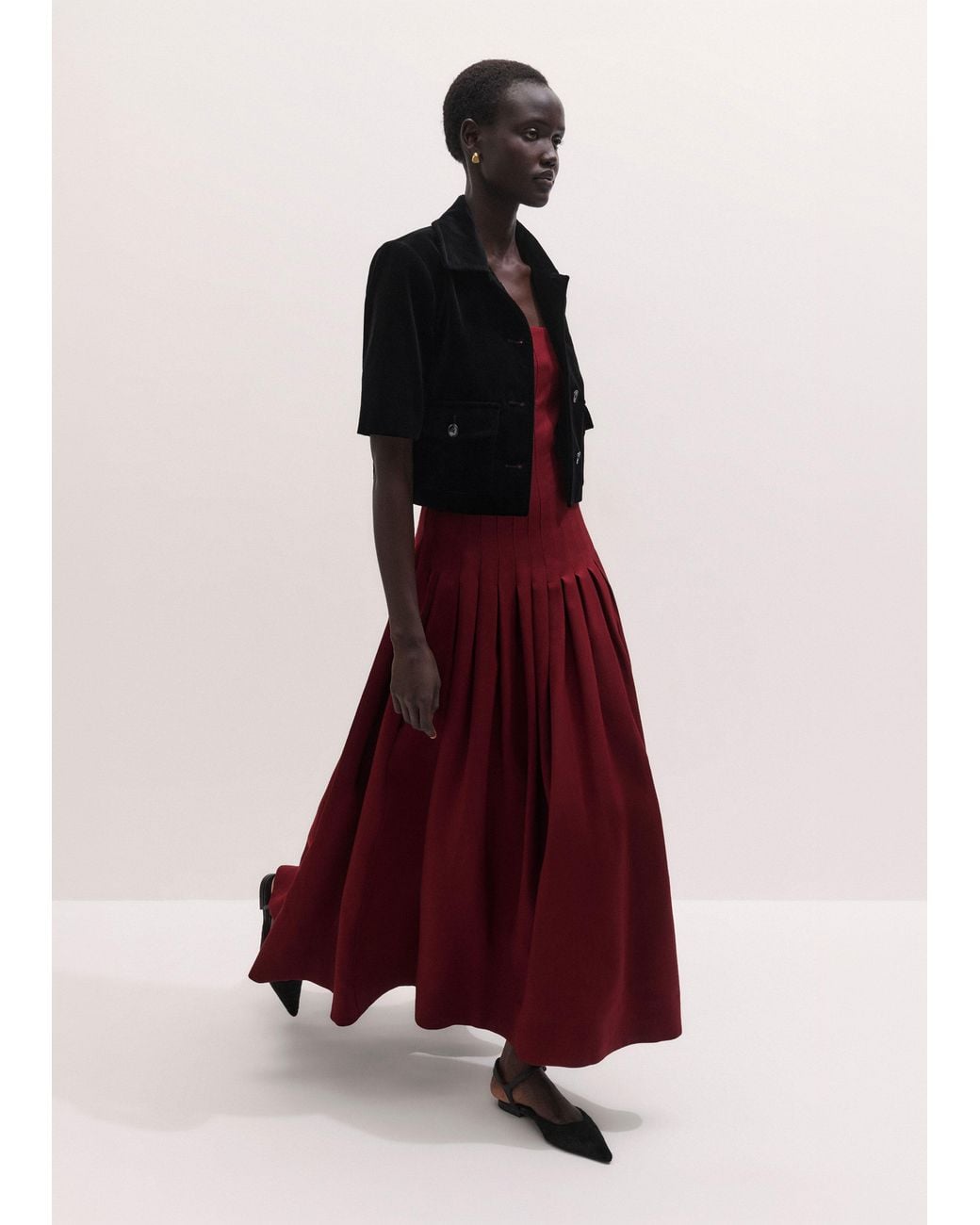 ME+EM Structured Strappy Maxi Dress