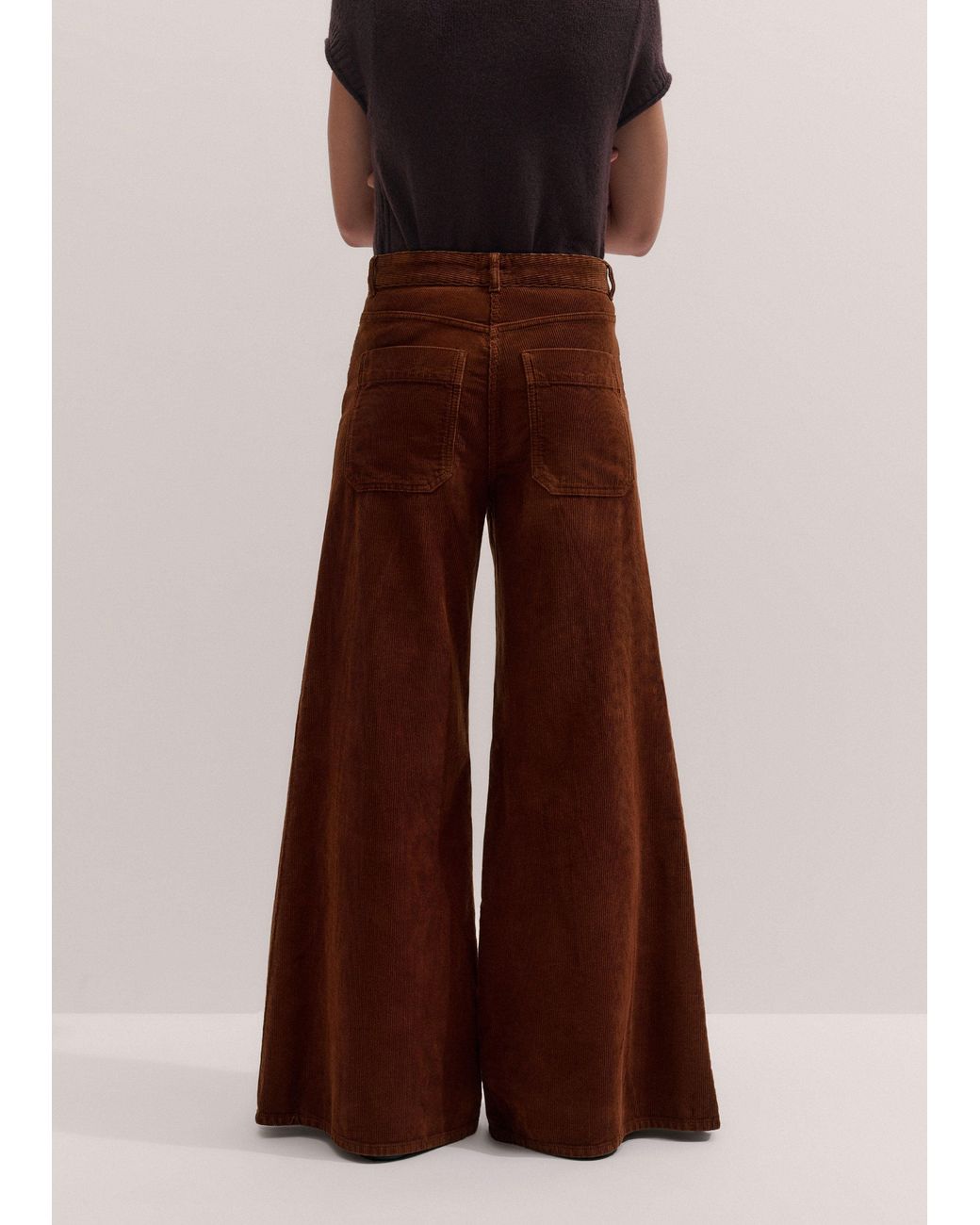 ME+EM Brown Super Flare Trouser