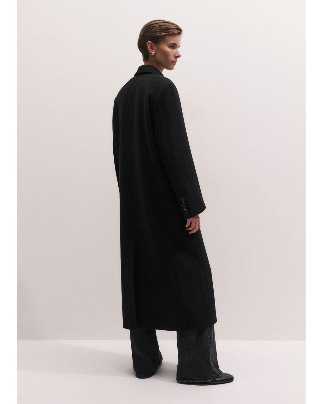 ME+EM Black Oversized Coat