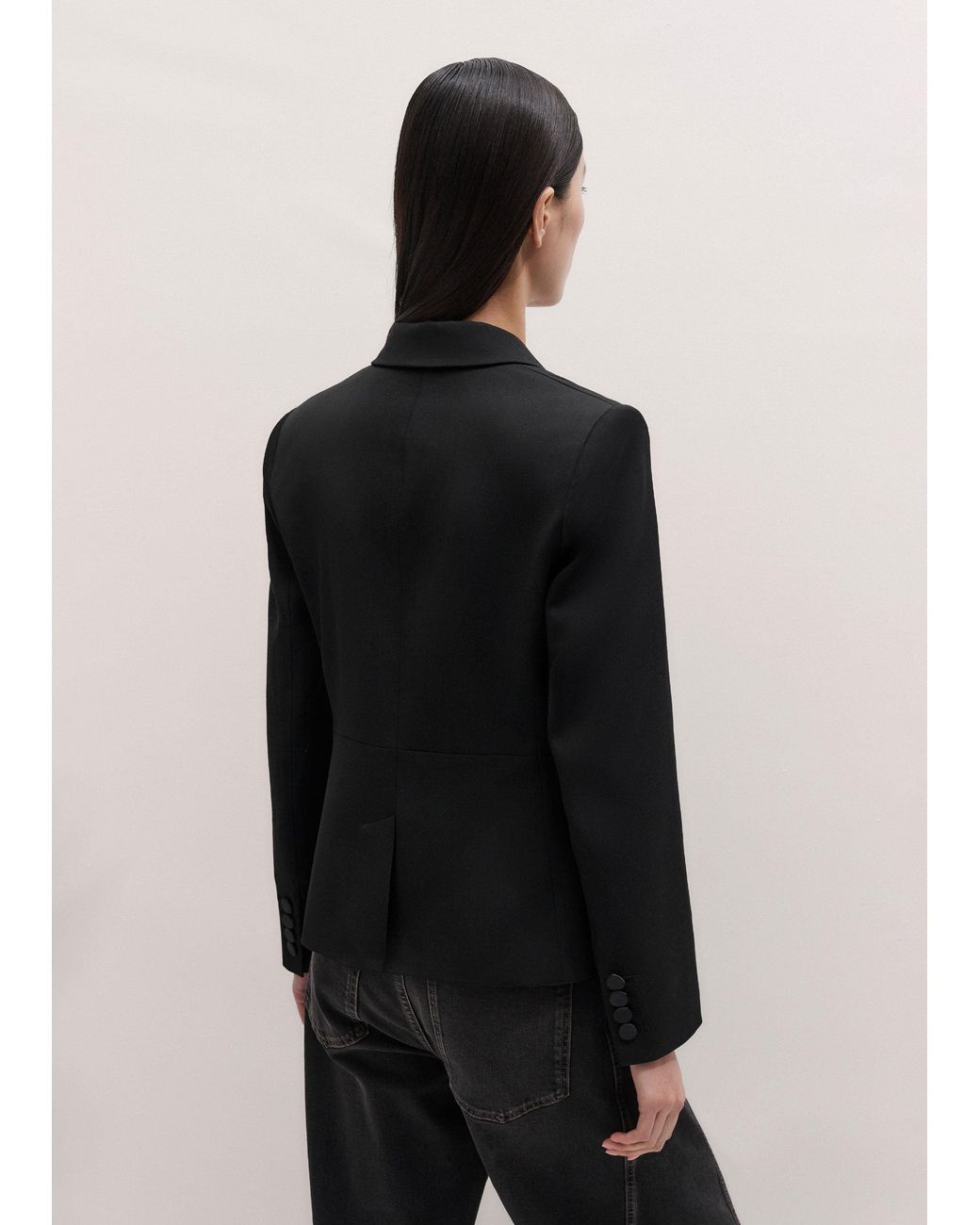 ME+EM Black Contour Tux Blazer
