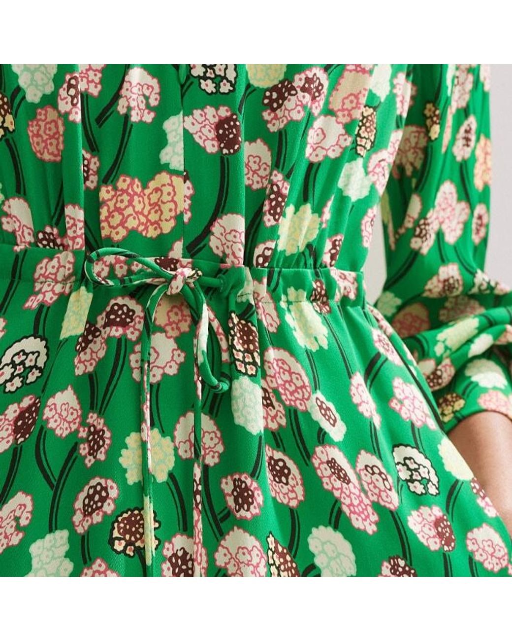 knee length dresses for ladies Iris Tiered Ruffle Midi Dress Mint Lantana Floral main image 1