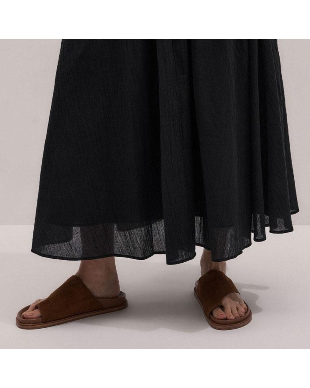 ME+EM Blue Cotton Gauze Maxi Skirt + Slip