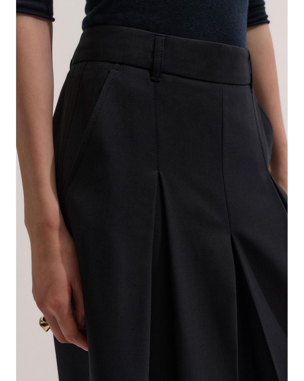 ME+EM Blue Super Wide Culotte
