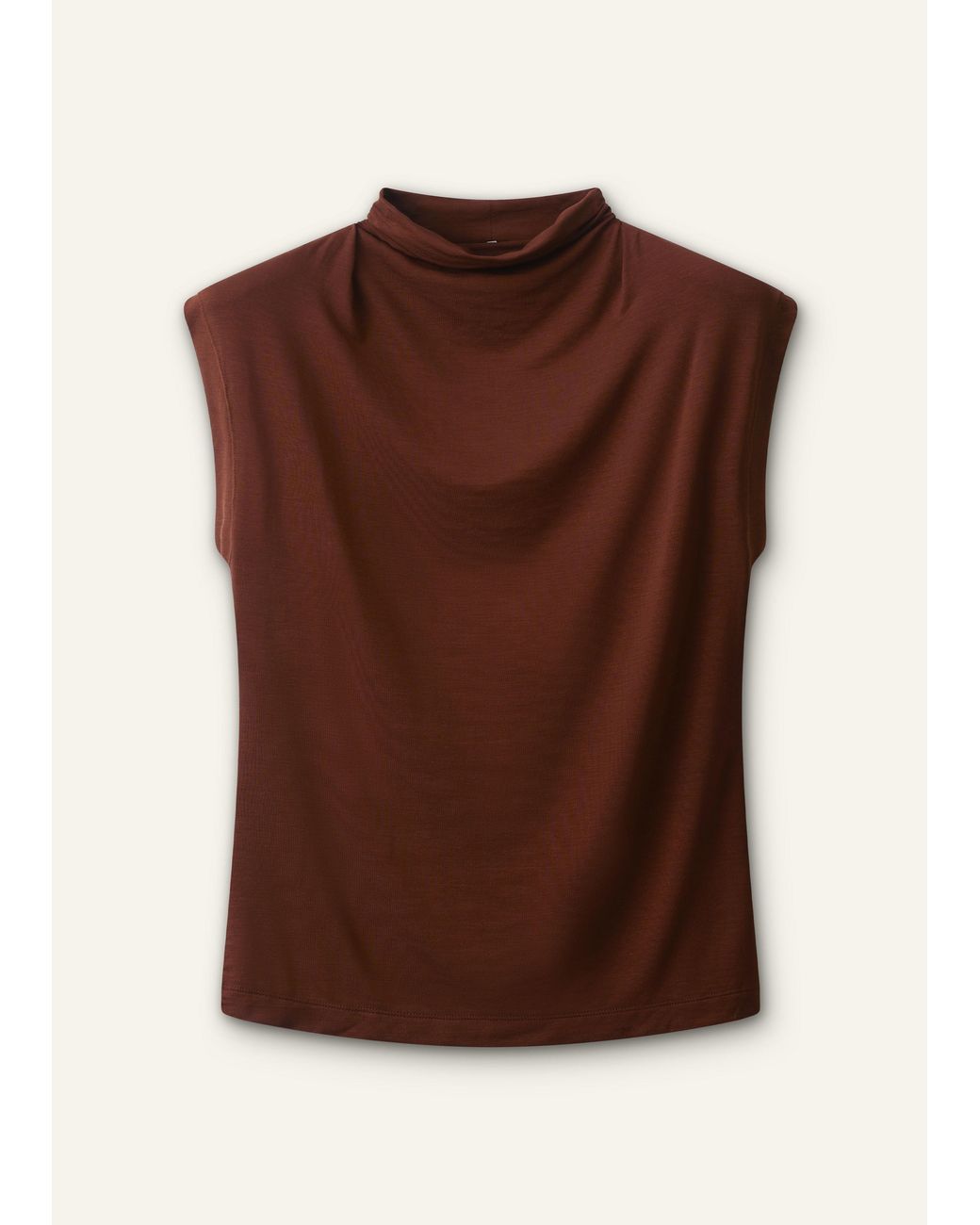 ME+EM Blue Sleeveless Drape Top