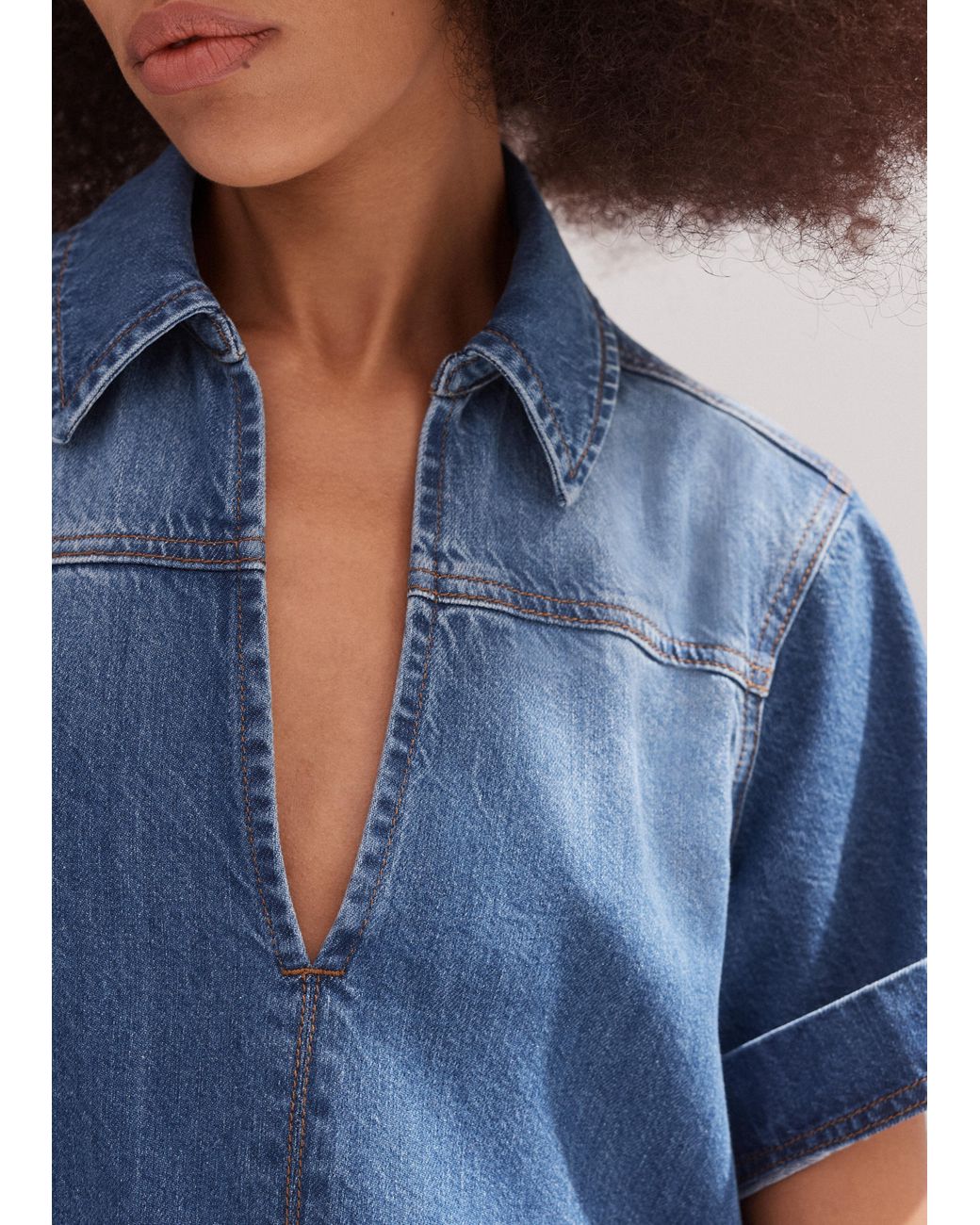 ME+EM Denim Swing Dress in Blue | Lyst