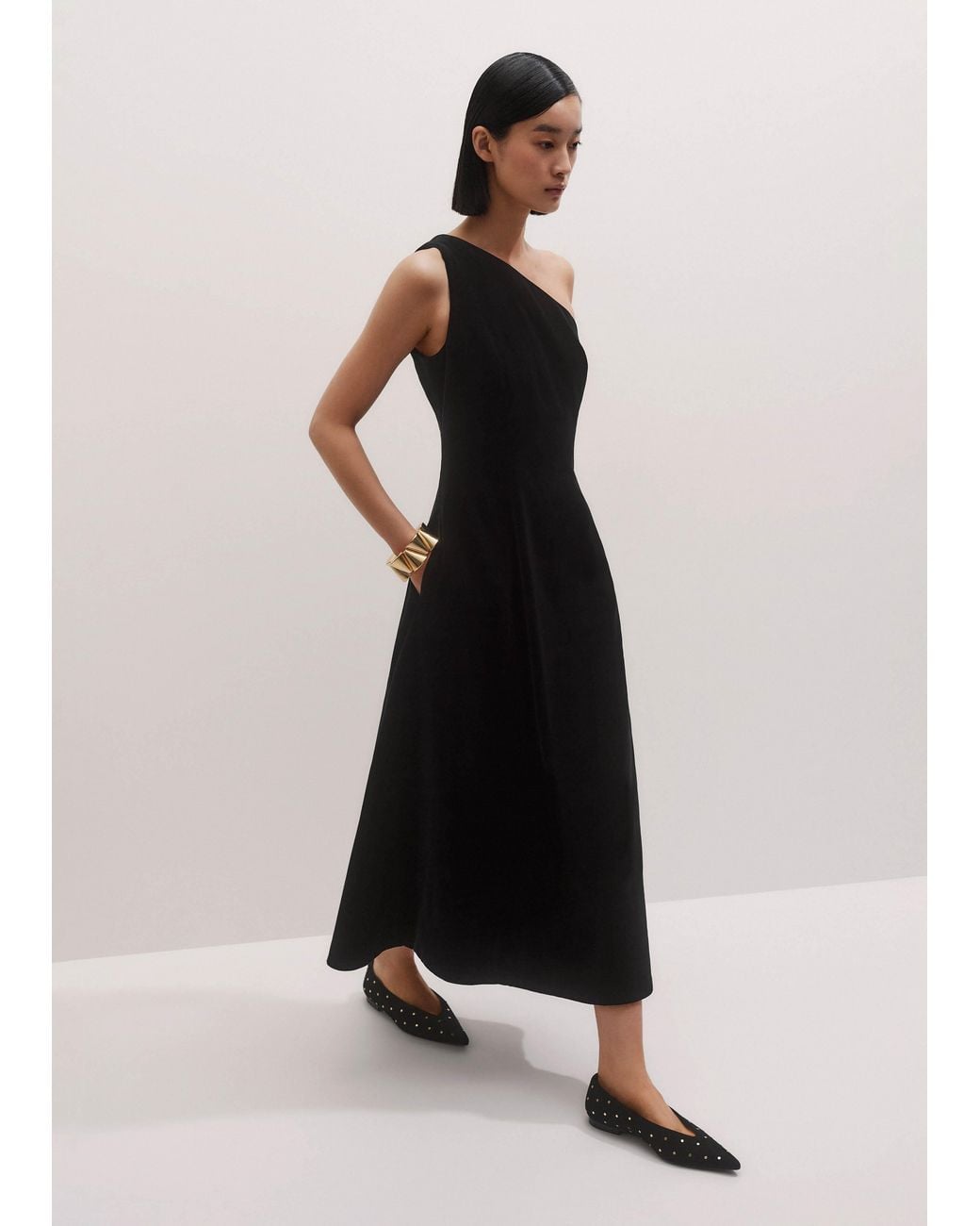 ME+EM Red Fit And Flare Velvet Maxi Dress With Satin Bow