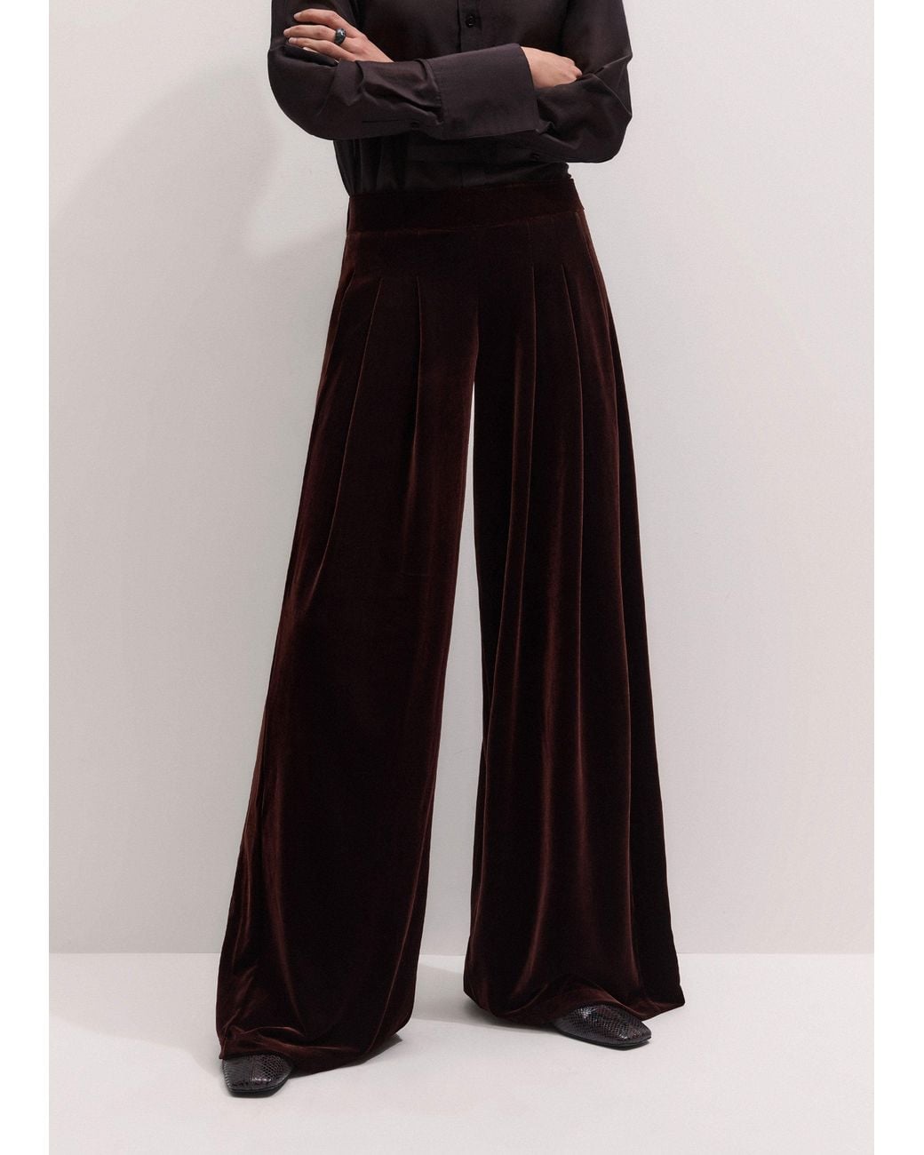 ME+EM Black Am-Pm Wide-Leg Pant