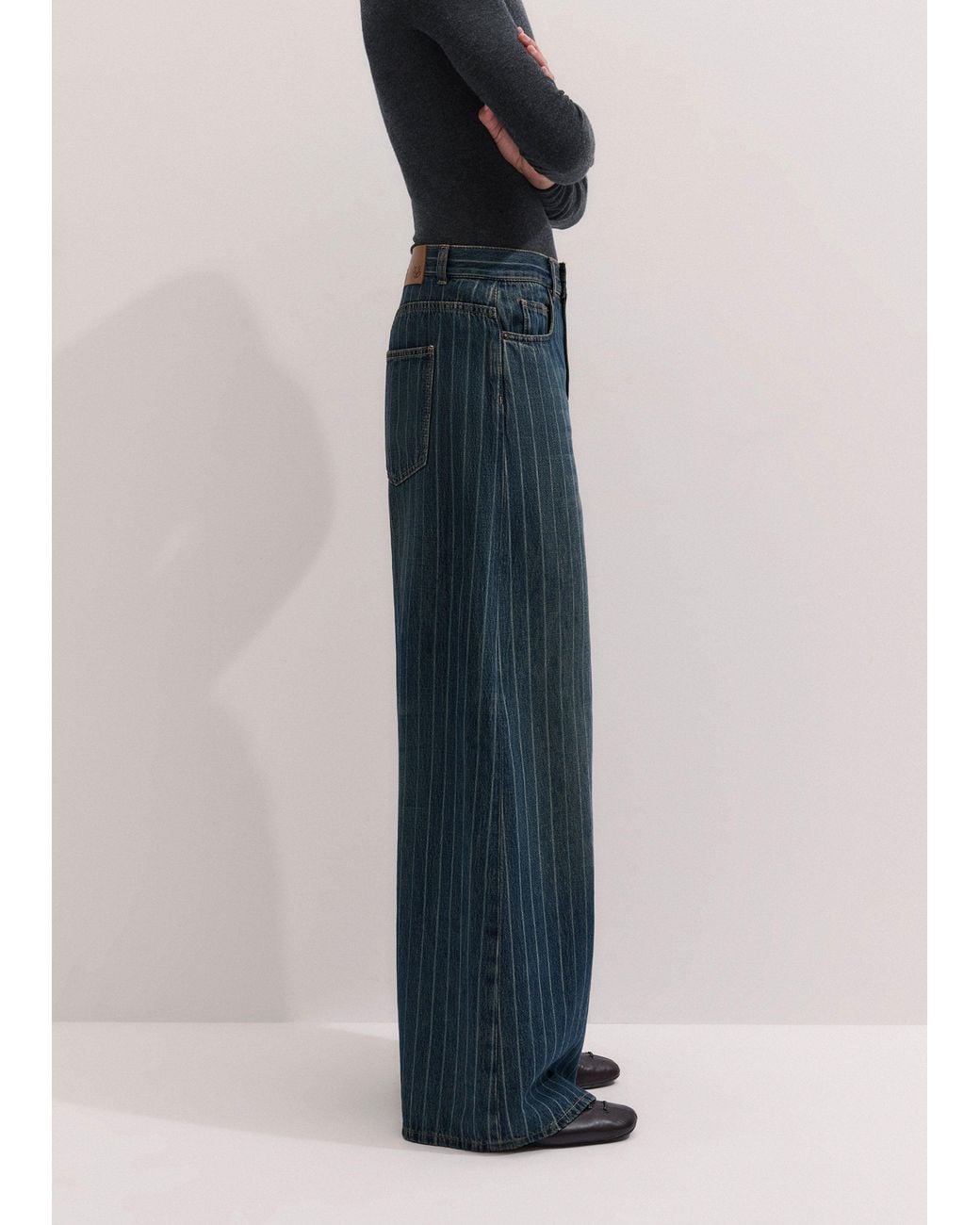 ME+EM Blue Relaxed Baggy Jean