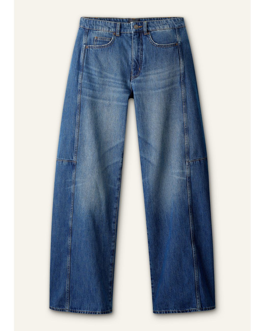 ME+EM Blue Exaggerated Tapered Jean