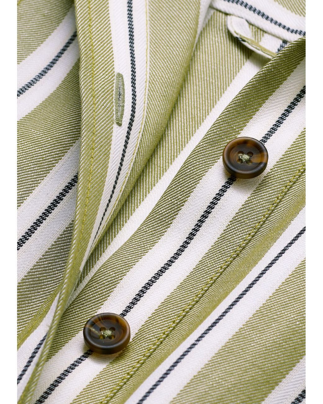 ME+EM Green Stripe Wide Leg Cropped Jumpsuit-Multi