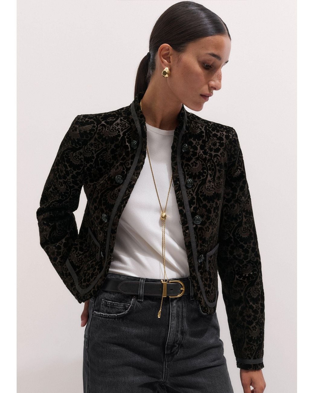 ME+EM Black Fitted Evening Jacket