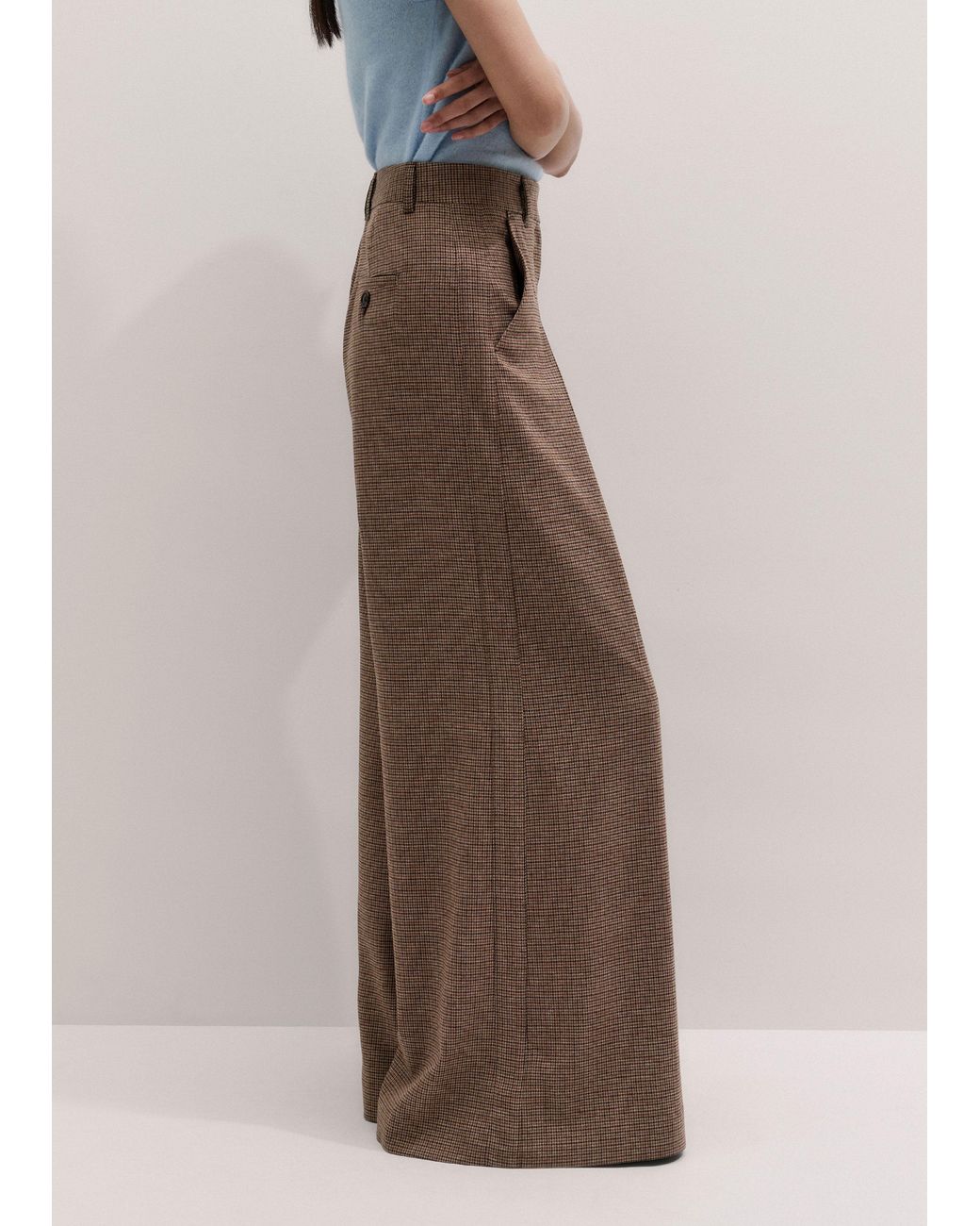 ME+EM Brown Heritage Very Wide Pant
