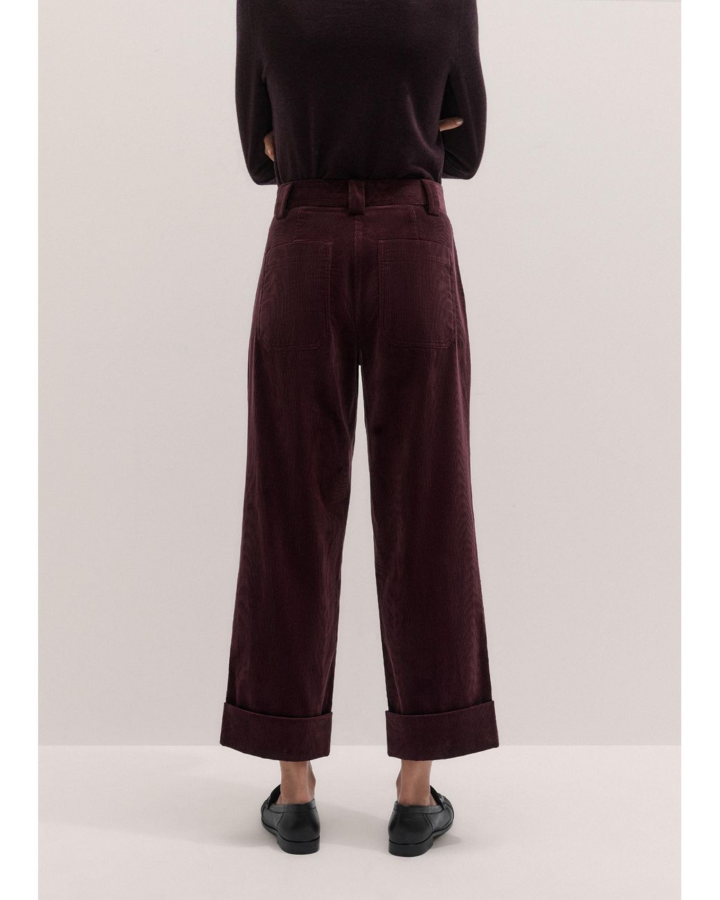 ME+EM Purple Straight Crop Pant