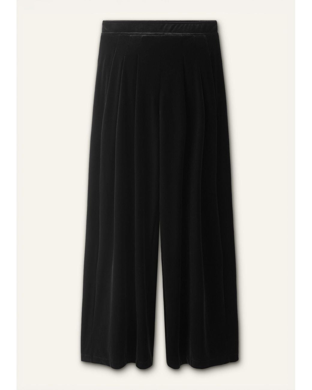 ME+EM White Fluid Velour Wide-Leg Trouser