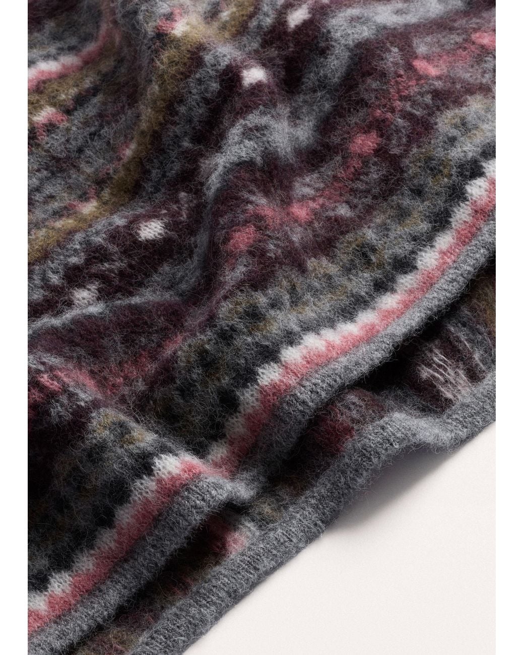 ME+EM Multicolor Fairisle Shrunken Triangle Scarf