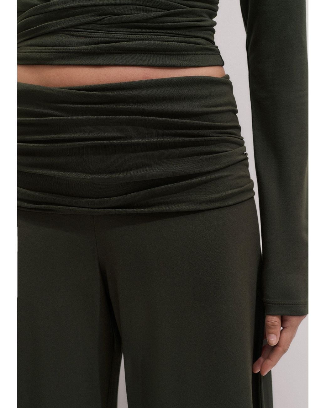 ME+EM Black Super Wide Palazzo Pant
