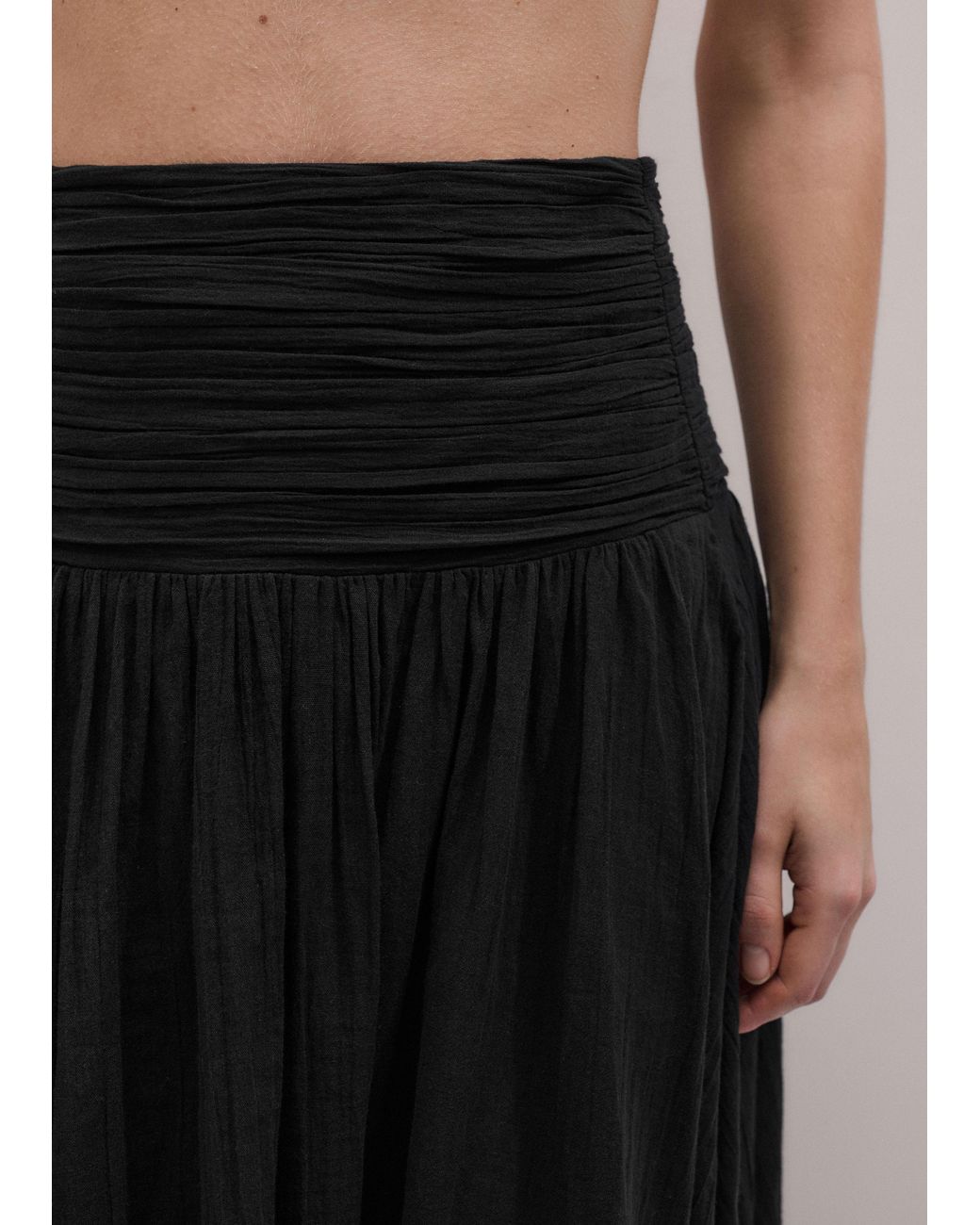 ME+EM Blue Cotton Gauze Maxi Skirt + Slip