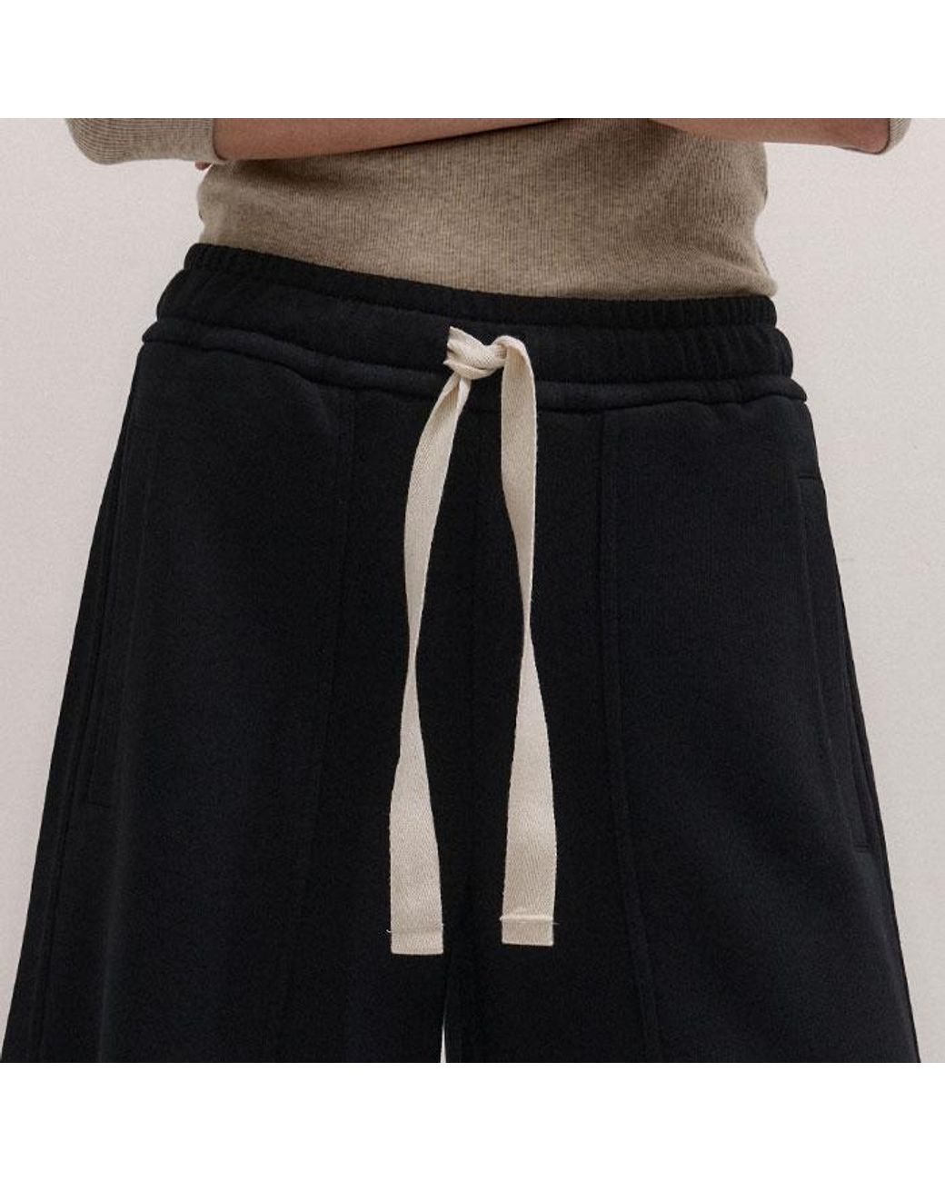 ME+EM Black Drawcord Sweatshirt Wide Leg Trouser