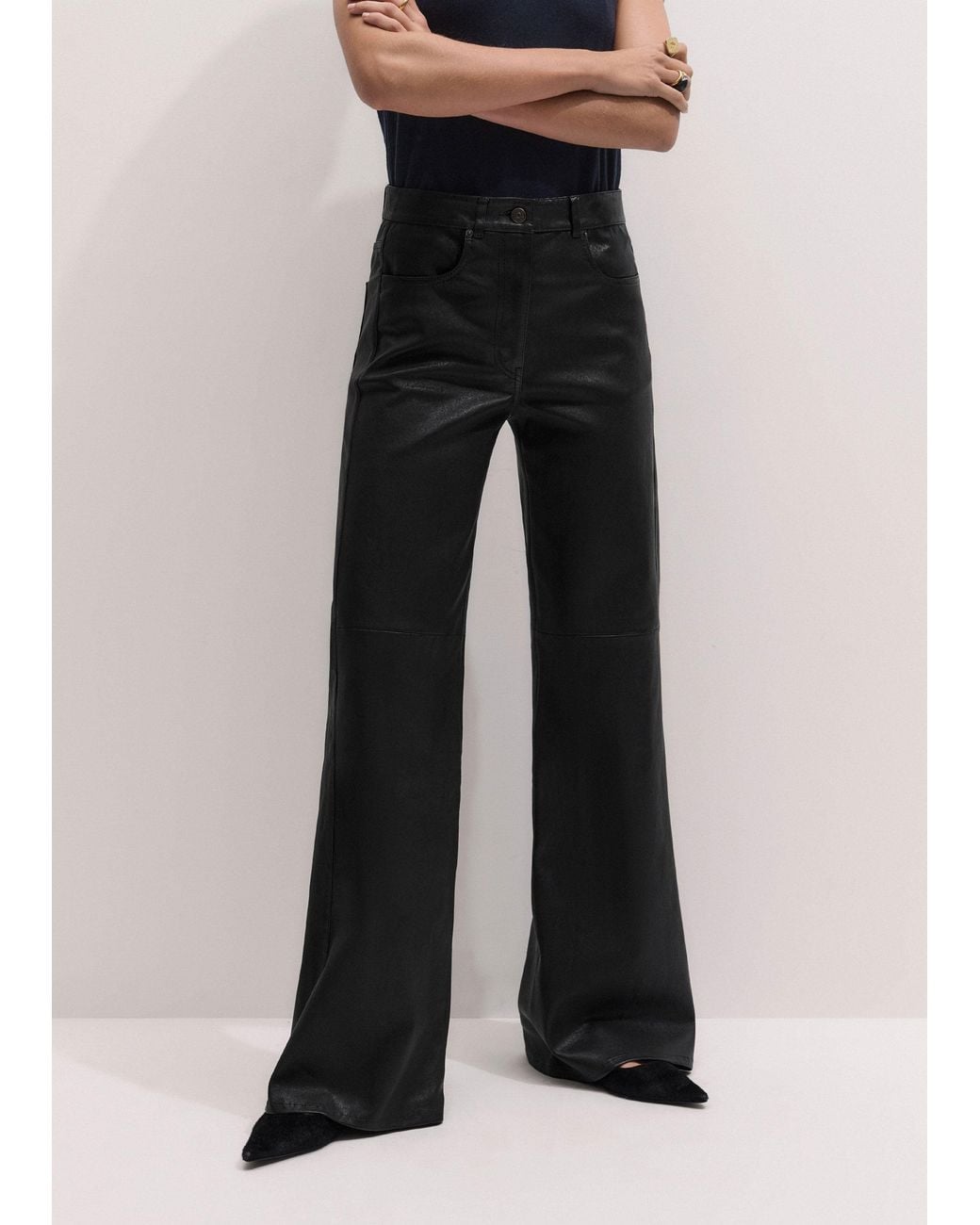 ME+EM Black Luxe Leg Elongator Pant