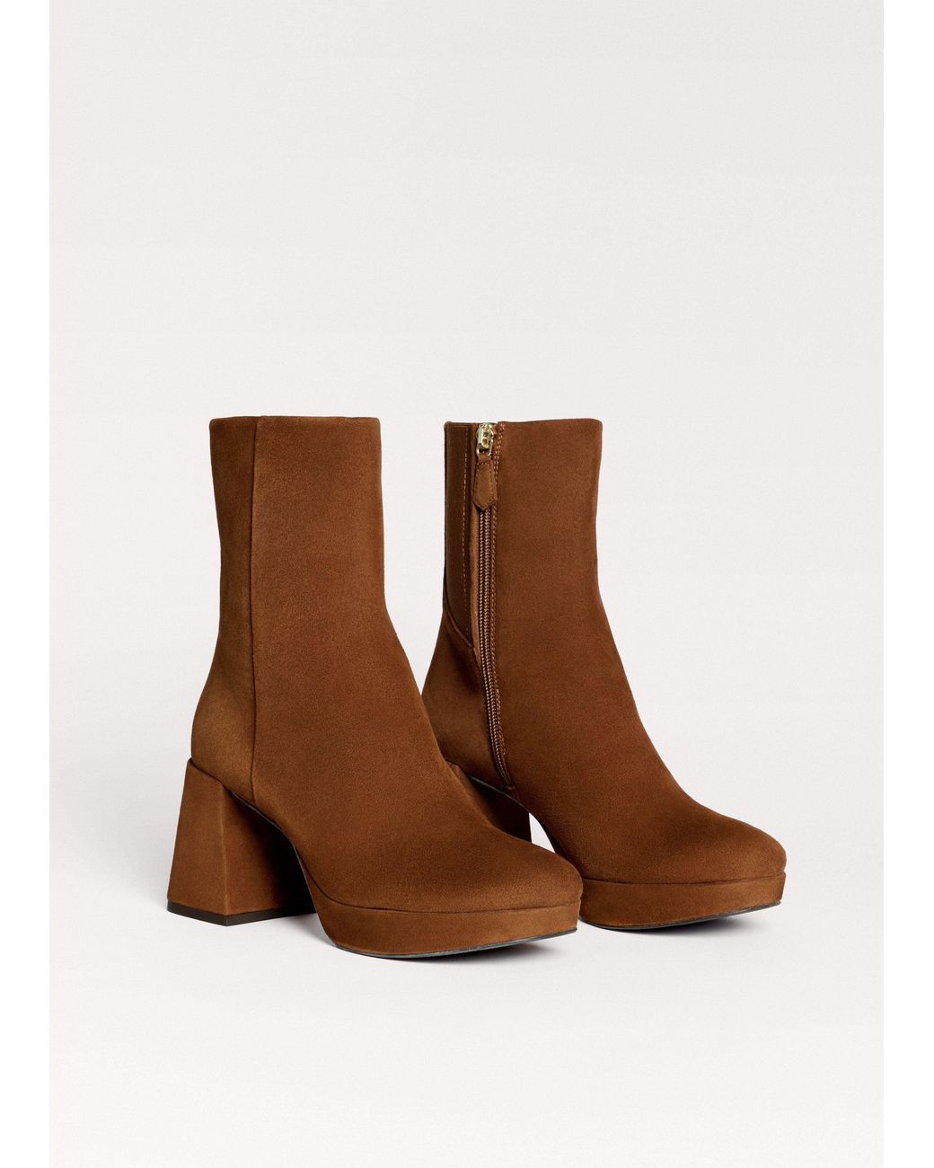 ME+EM Brown Platform Ankle Boot