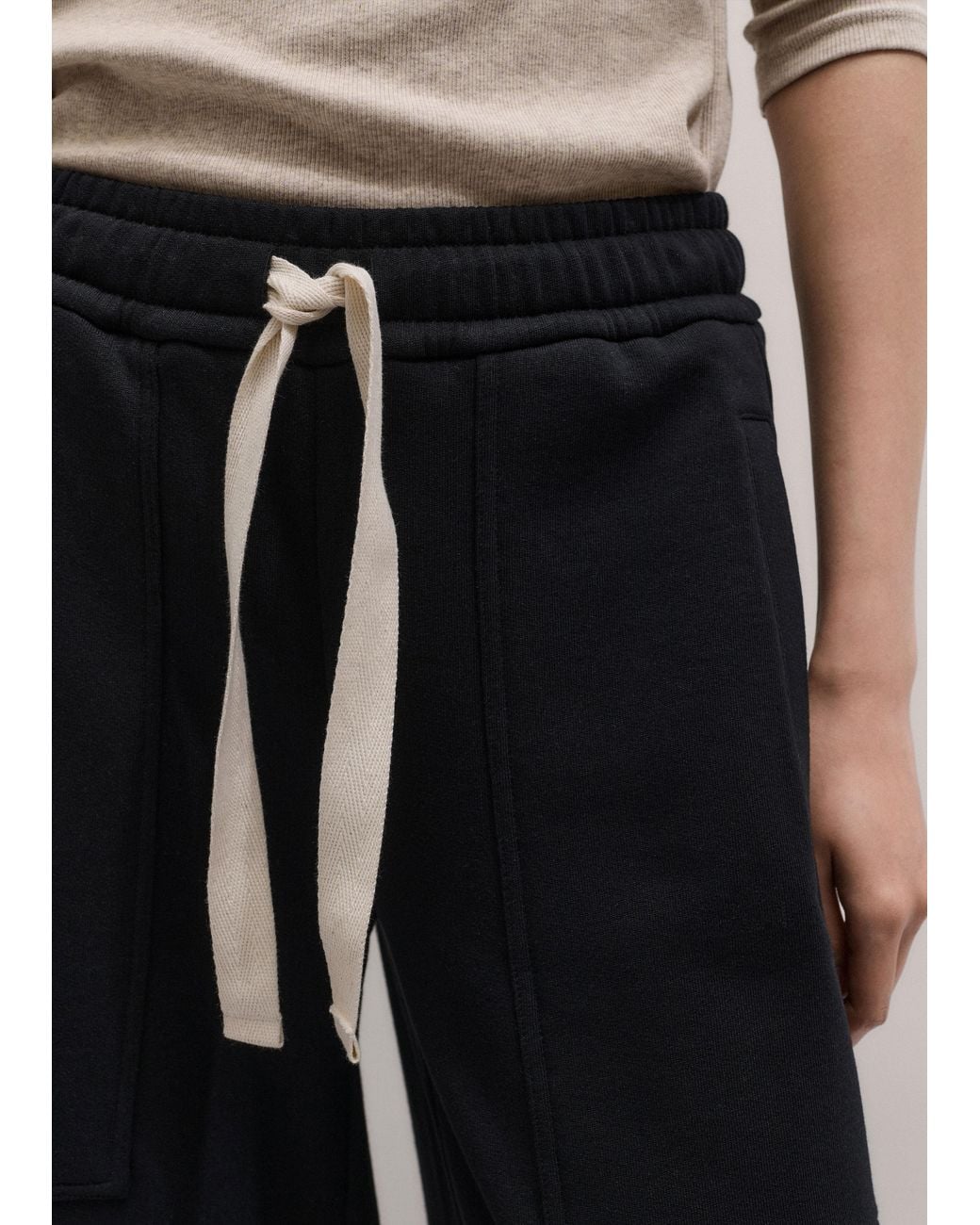 ME+EM Black Drawcord Sweatshirt Wide Leg Trouser