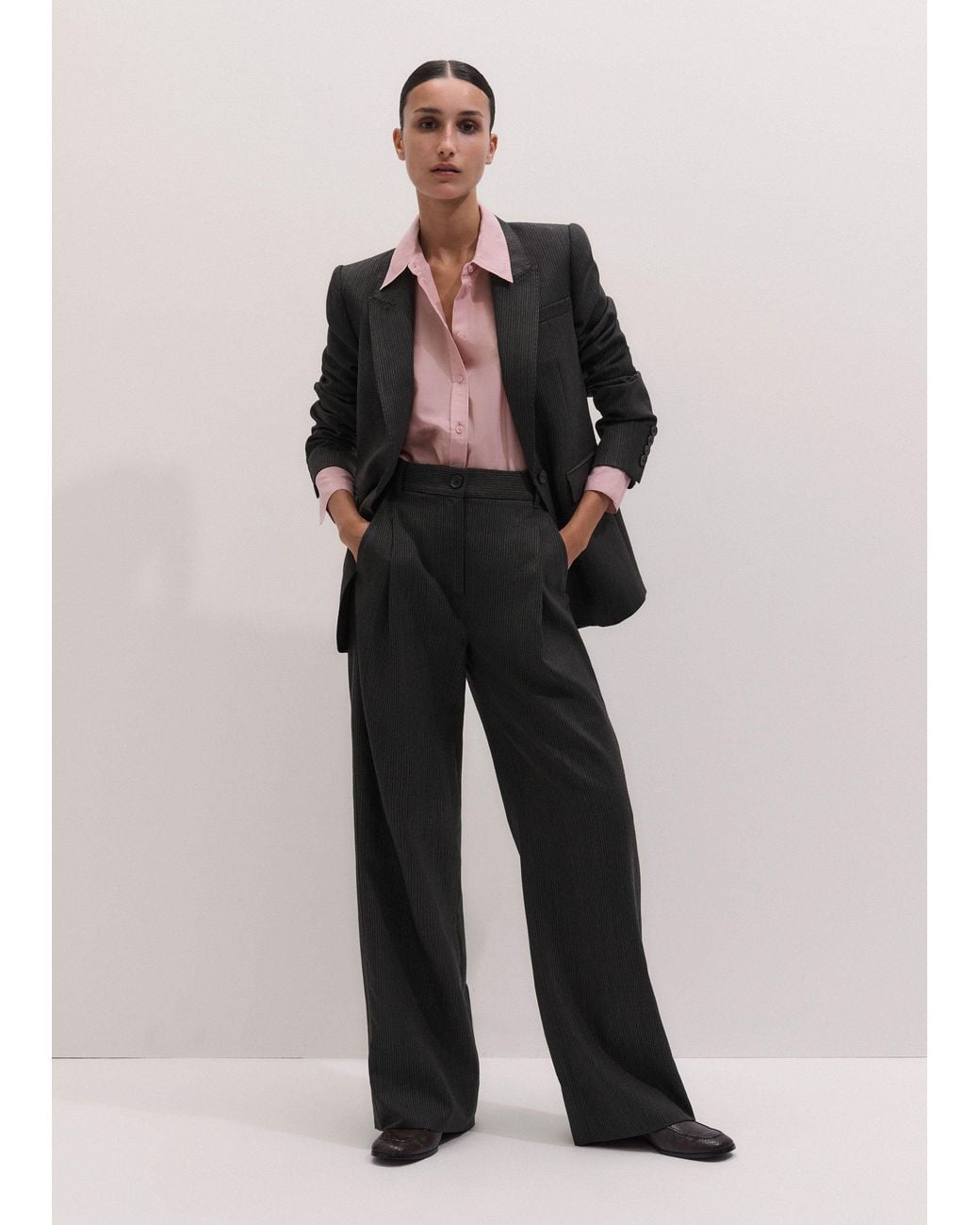 ME+EM Black Straight Pant