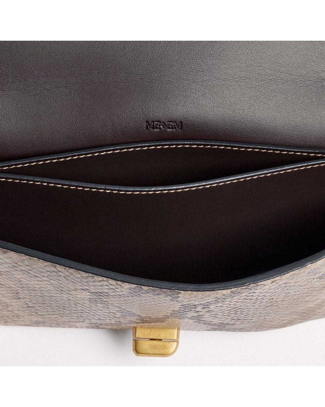ME+EM Blue Snake Embossed Envelope Clutch-Off