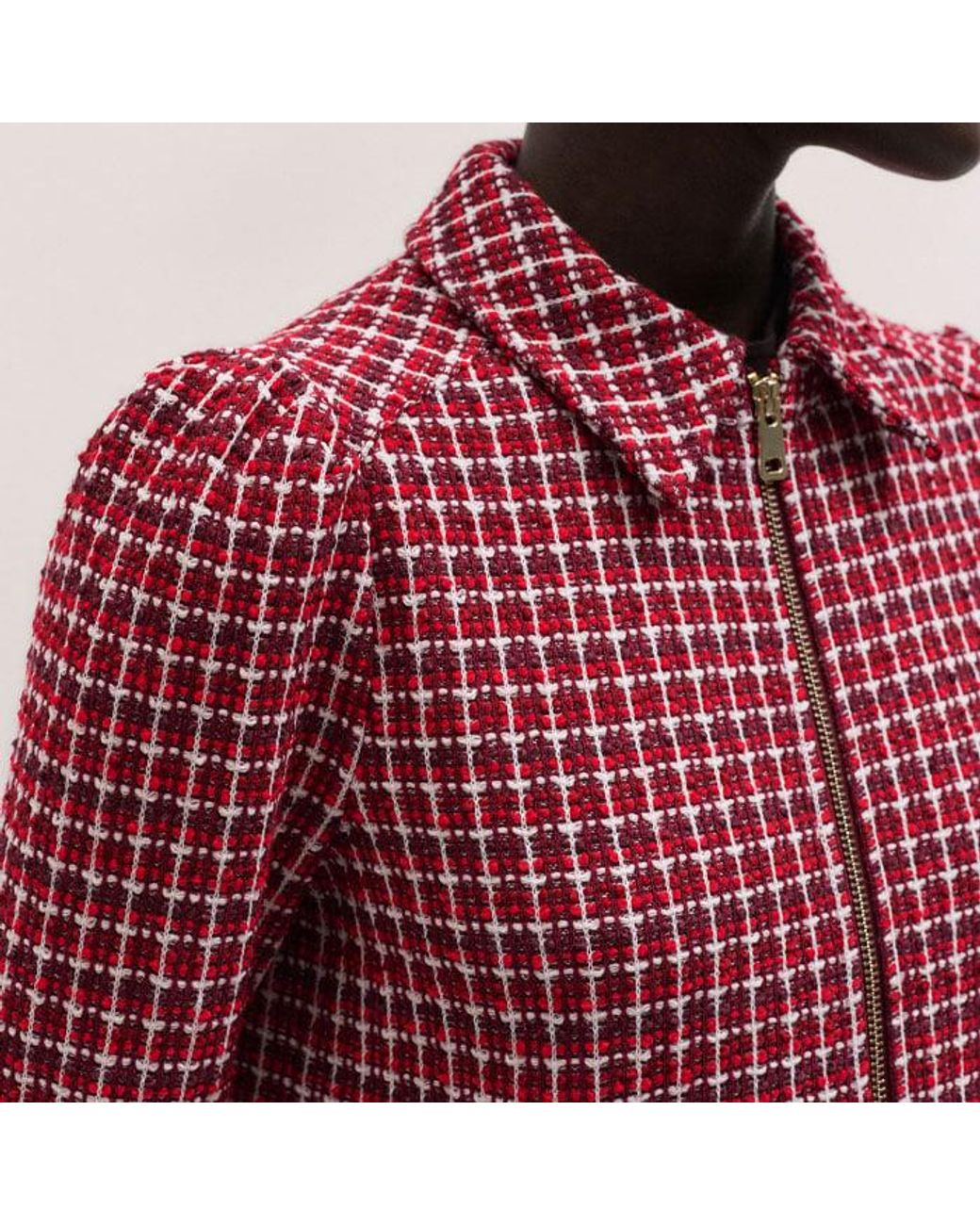ME+EM Red Zip-Through Top