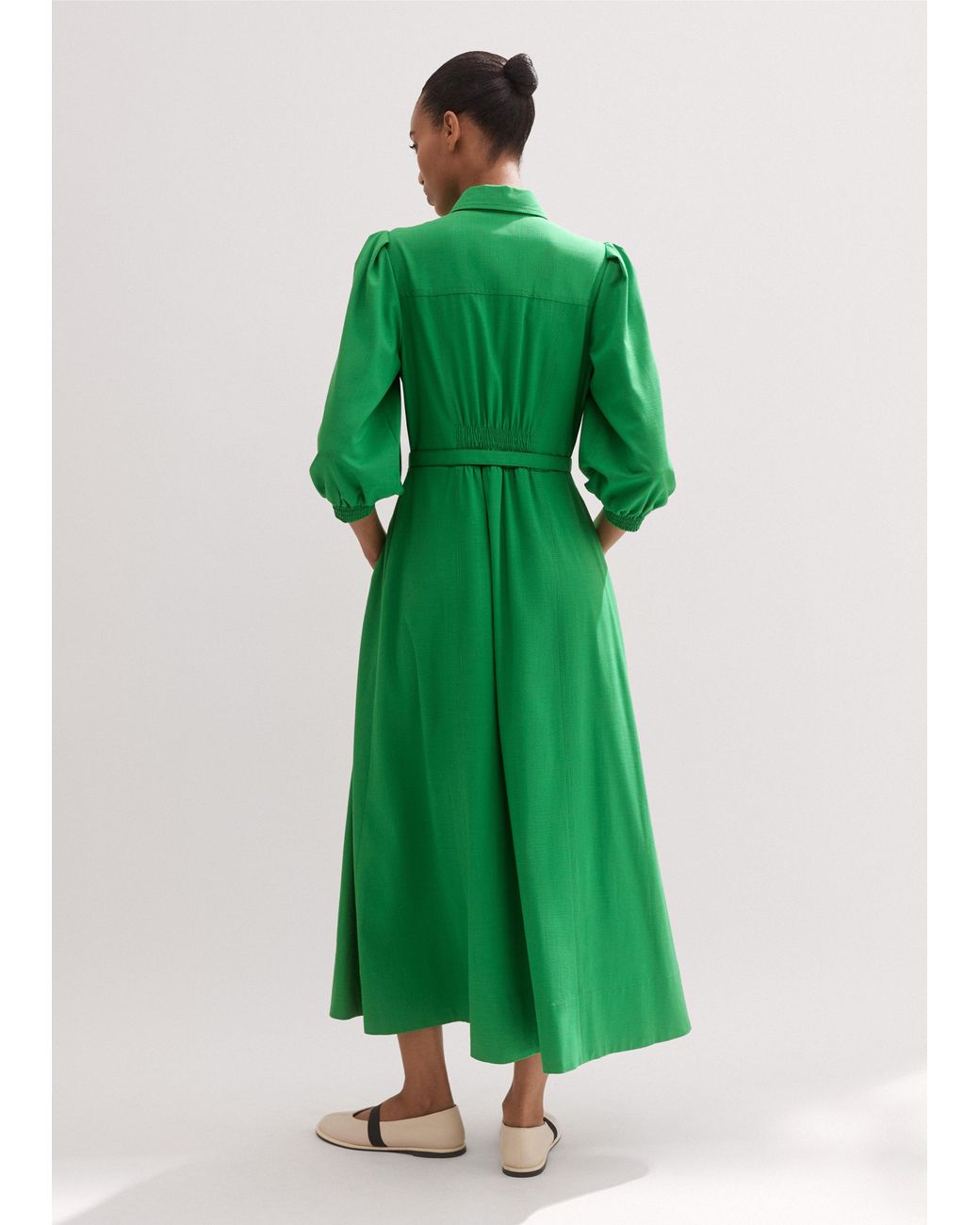 Blue Shirt Whistles Shirt Dress Sale ME+EM Shirt Maxi Dress In Green Lyst