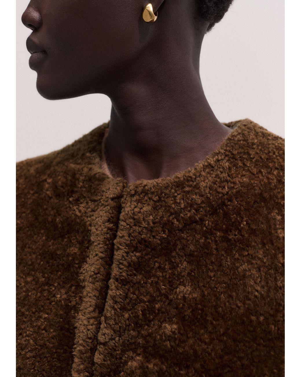 ME+EM Multicolor Shearling Coat