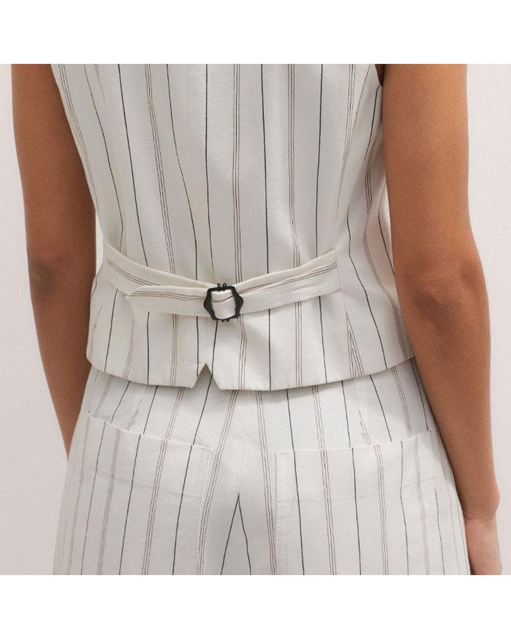 ME+EM White Tailored Waistcoat