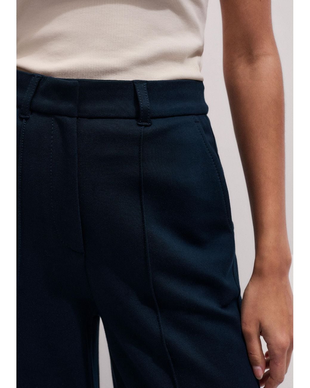 ME+EM Blue Luxe Travel Tailoring Pant