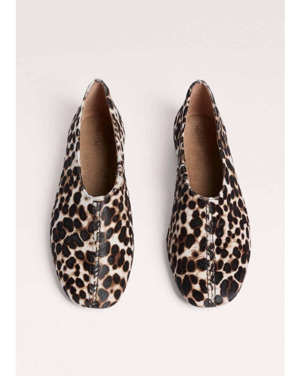 ME+EM White High Front Ballet Flat Off