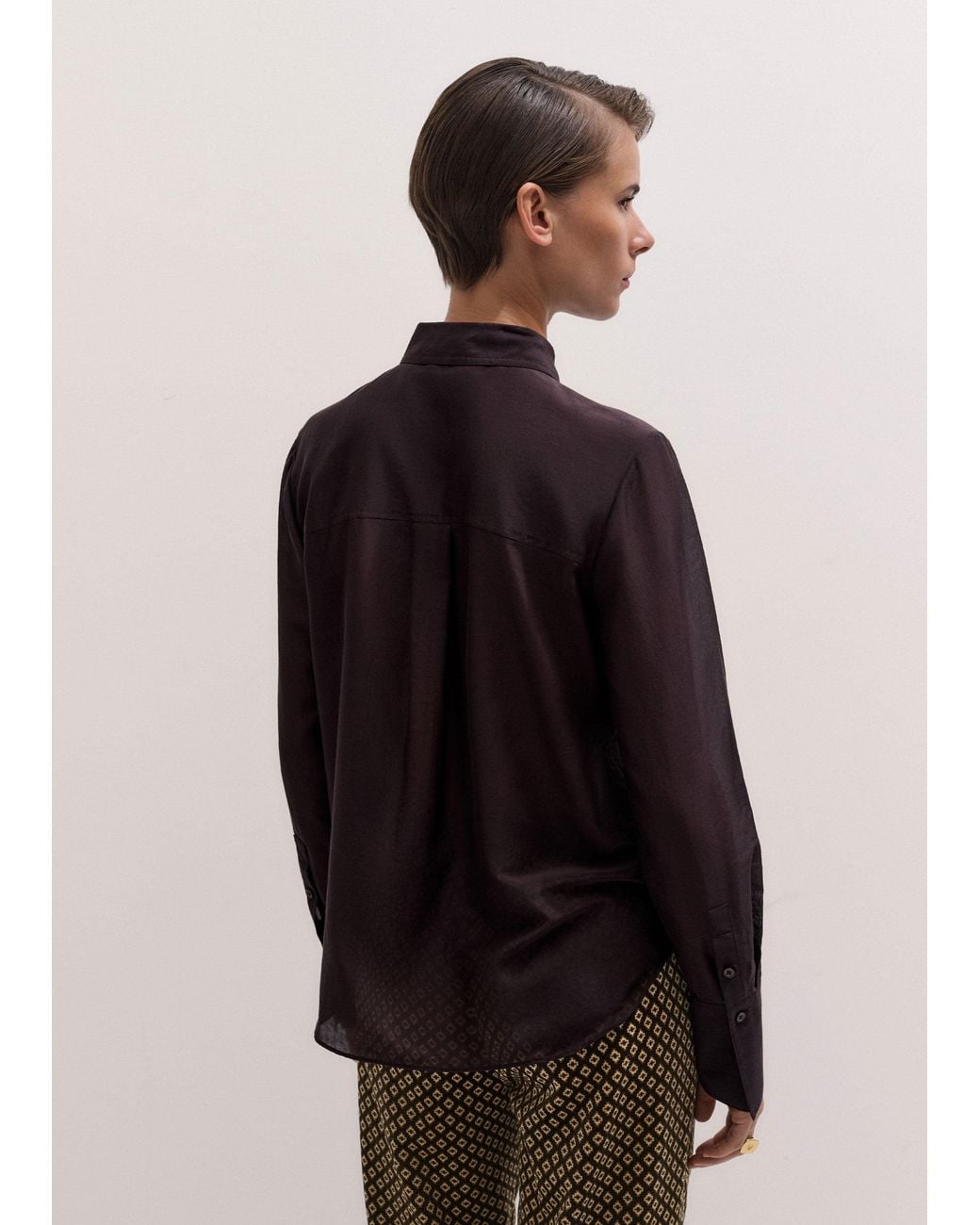 ME+EM Black Silk Cotton Cloud Layering Shirt + Tie
