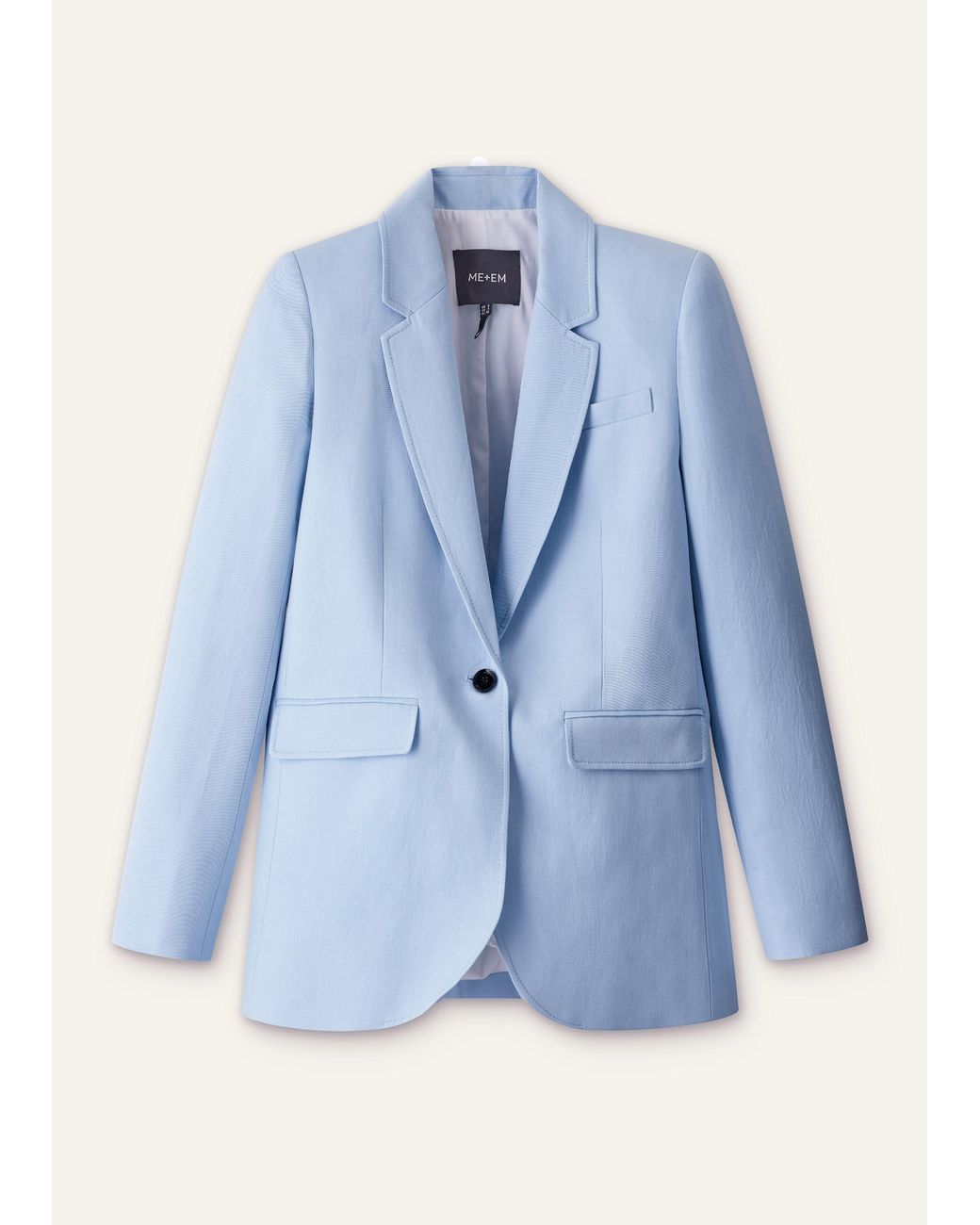 ME+EM Blue Sharp Shoulder Jacket