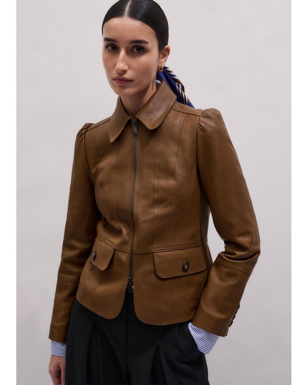 ME+EM Multicolor Slim Fit Feminine Utlity Jacket