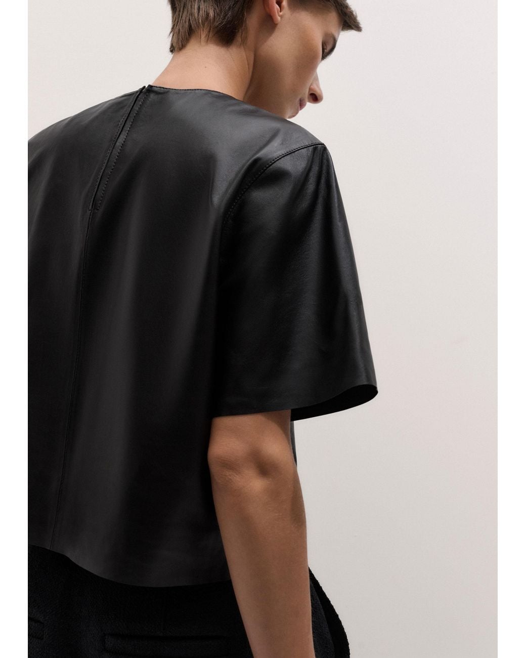 ME+EM Black Boxy Luxe T-Shirt