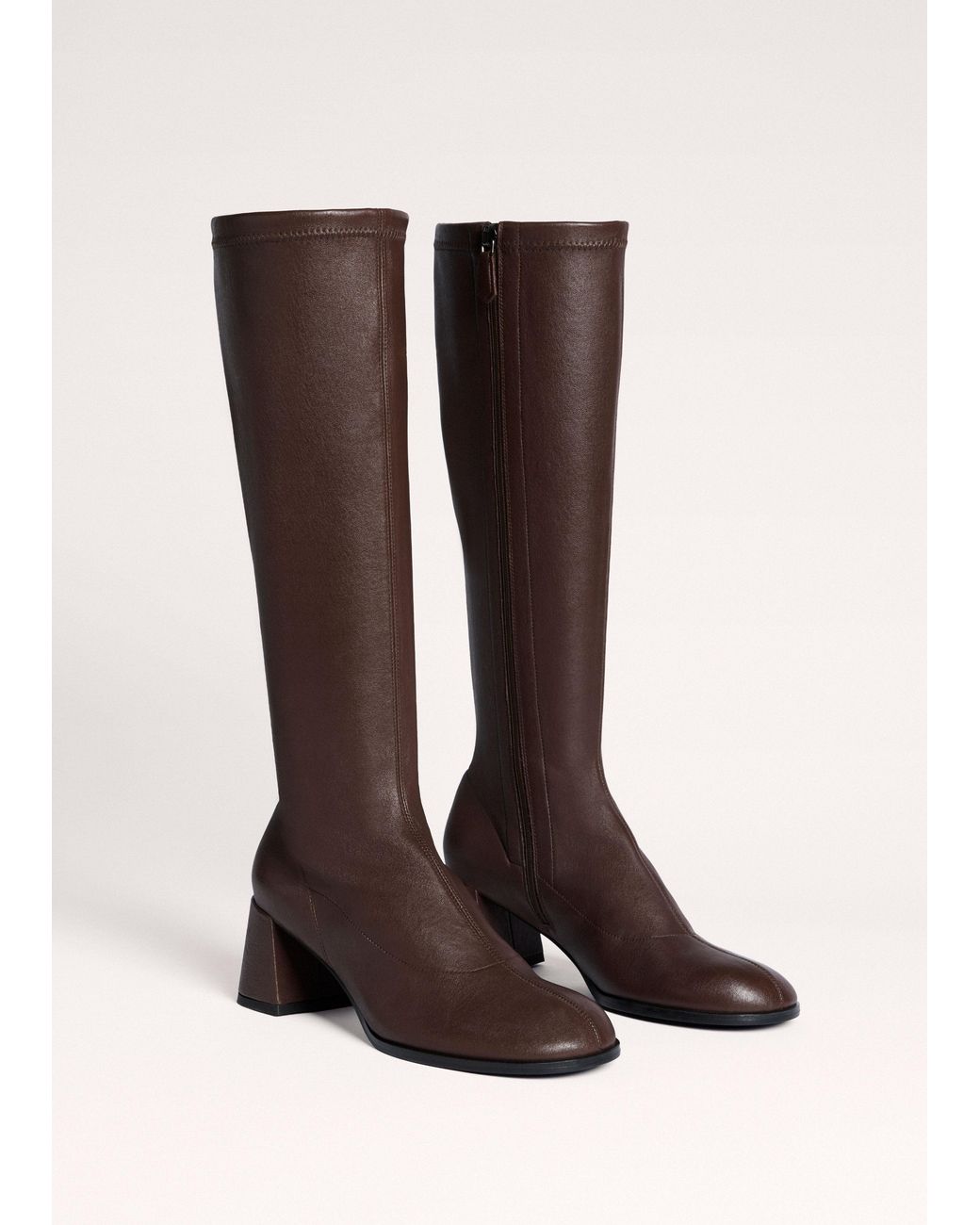 ME+EM Brown Knee-High Stretch Boot