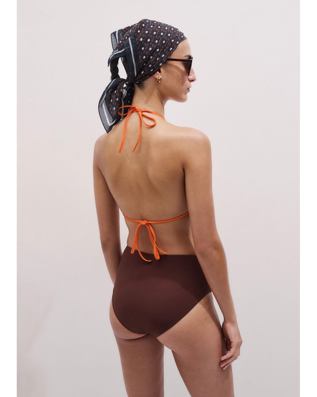 ME+EM Blue High Rise Bikini Bottom